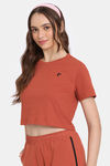 Rosaline Crop Length Loungewear Top - Burnt Ochre — thumbnail 2